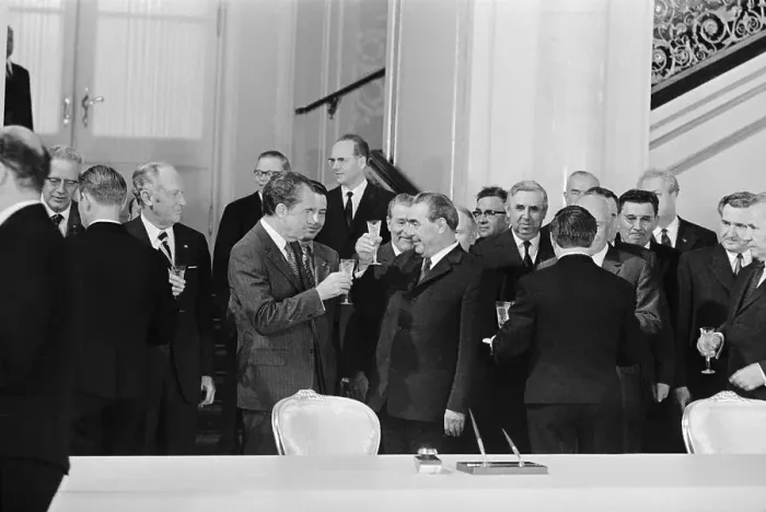 Framed Print : Leonid Brezhnev Toasting Richard Nixon Framed Print : Leonid Brezhnev Toasting Richard Nixon