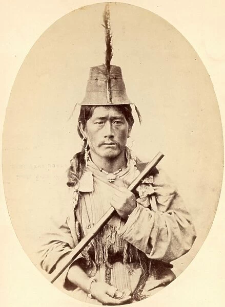 Lepcha. An aboriginal man from the Lepcha people of Sikhim (Sikkim), India, circa 1868