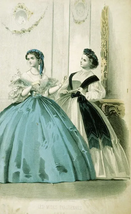 Framed Print : Les Modes Parisiennes Engraving