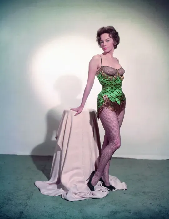 Framed Print : Leslie Caron Posing in Lingerie Framed Print : Leslie Caron Posing in Lingerie