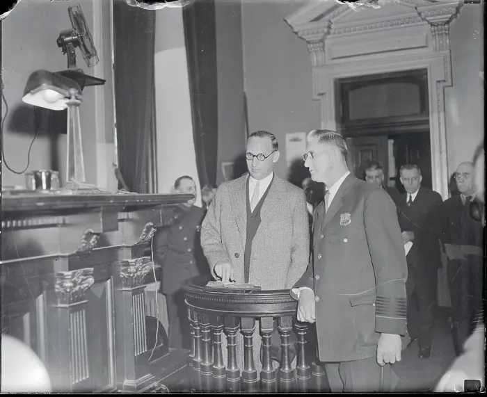 Framed Print : Lessing Rosenwald Testifying on the Stand Framed Print : Lessing Rosenwald Testifying on the Stand