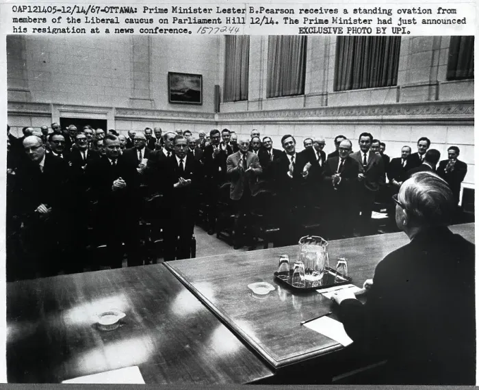 Framed Print : Lester Pearson Receives Standing Ovation