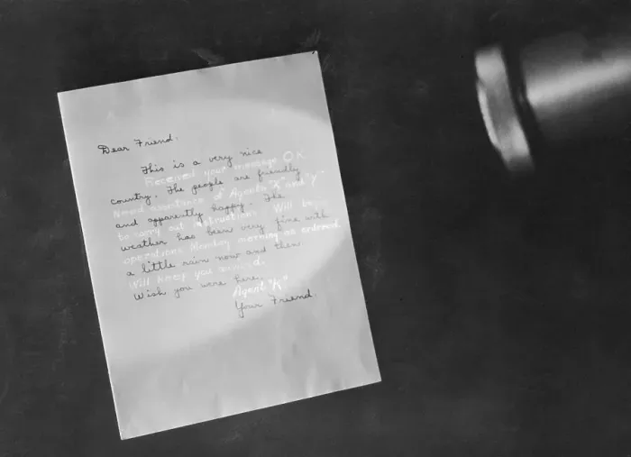 Framed Print : Letter Showing Invisible Ink Framed Print : Letter Showing Invisible Ink