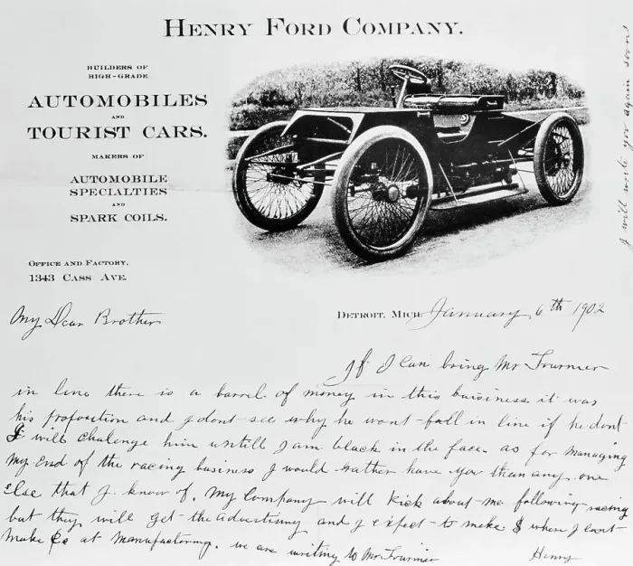 Framed Print : Letter Written by Henry Ford Framed Print : Letter Written by Henry Ford