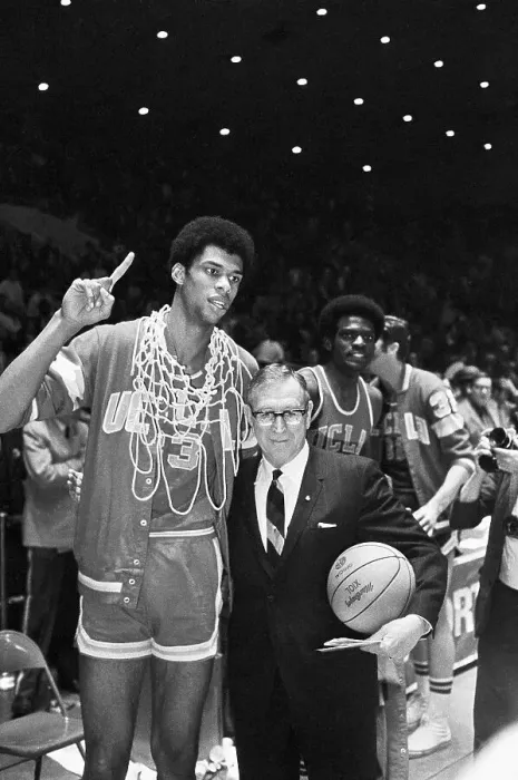 Framed Print : Lew Alcindor and Coach Wooden Last Game Framed Print : Lew Alcindor and Coach Wooden Last Game