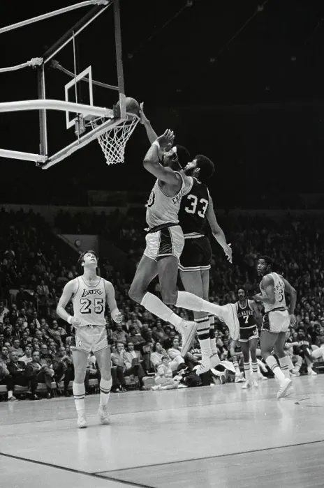 Framed Print : Lew Alcindor Putting Ball in Basket Framed Print : Lew Alcindor Putting Ball in Basket