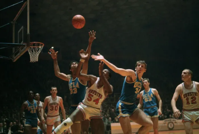 Framed Print : Lew Alcindor Reaching High for the Ball Framed Print : Lew Alcindor Reaching High for the Ball