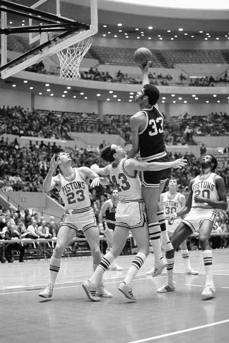 Framed Print : Lew Alcindor Scores for Milwaukee Bucks Framed Print : Lew Alcindor Scores for Milwaukee Bucks