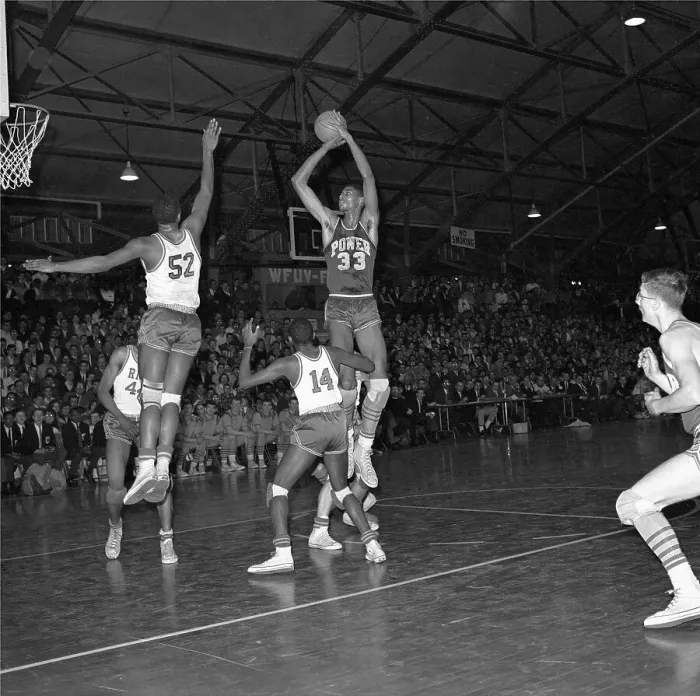 Framed Print : Lew Alcindor Shooting Basketball Framed Print : Lew Alcindor Shooting Basketball