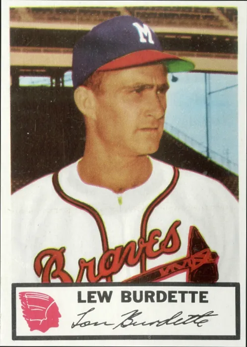 Framed Print : Lew Burdette Baseball Card Framed Print : Lew Burdette Baseball Card