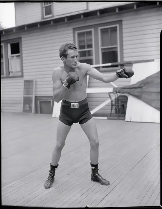 Framed Print : Lew Jenkins Standing In Fighting Stance Framed Print : Lew Jenkins Standing In Fighting Stance