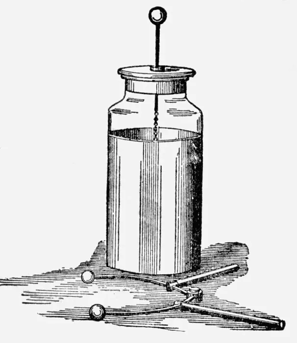 Framed Print : Leyden Jar Engraving Framed Print : Leyden Jar Engraving