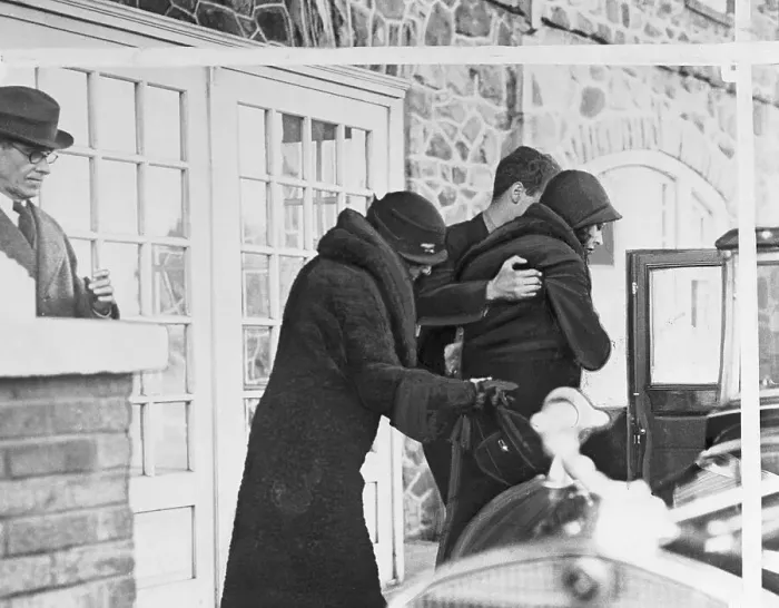 Framed Print : Libby Holman Reynolds Loading Into Car with Family Framed Print : Libby Holman Reynolds Loading Into Car with Family