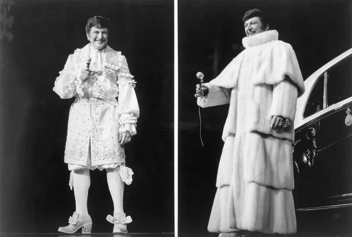 Framed Print : Liberace. Foppish Fashion--Liberace, who has himself to compete with when