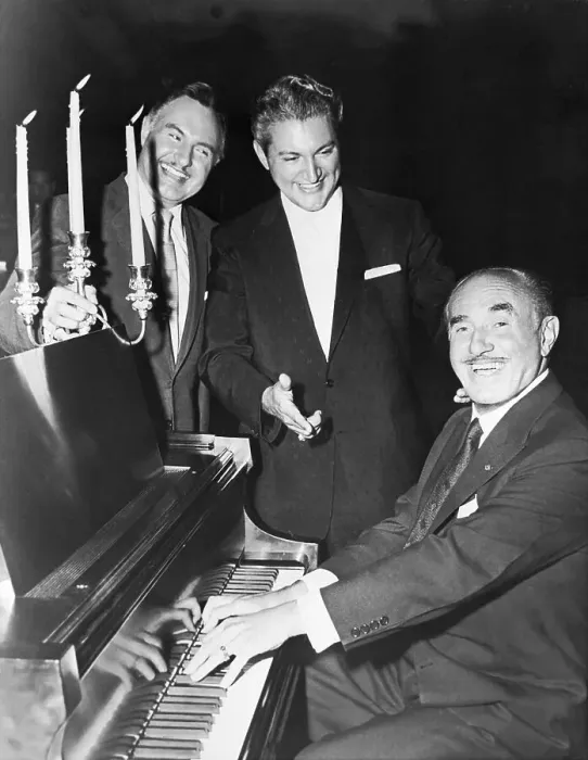 Framed Print : Liberace With Brother And Jack L. Warner Framed Print : Liberace With Brother And Jack L. Warner