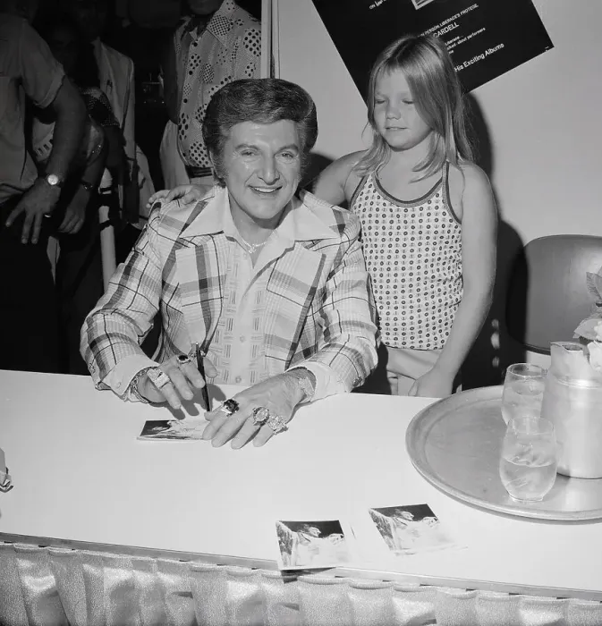 Framed Print : Liberace Signing Autographs Framed Print : Liberace Signing Autographs