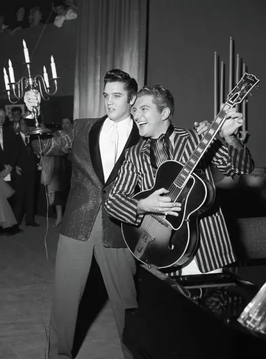Framed Print : Liberace on Stage with Elvis Presley Framed Print : Liberace on Stage with Elvis Presley
