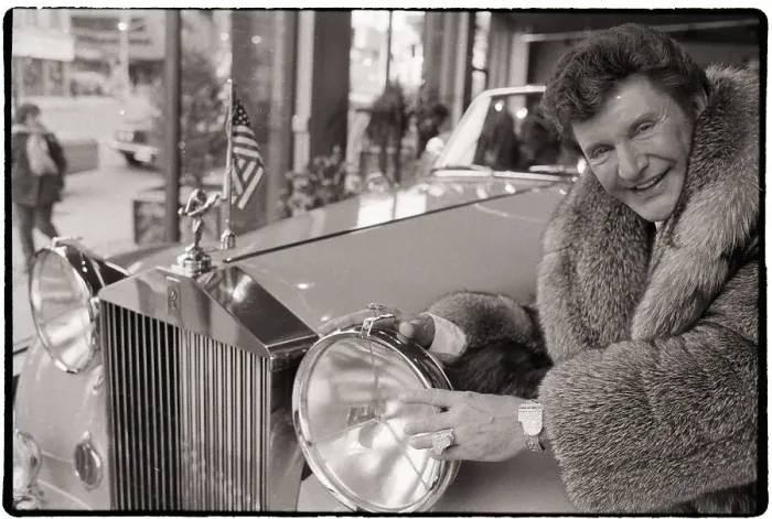 Framed Print : Liberace Stroking a Rolls-Royce Framed Print : Liberace Stroking a Rolls-Royce