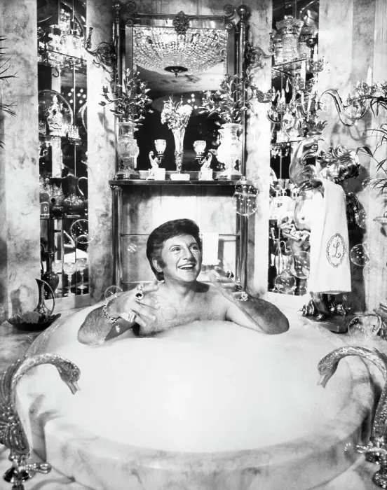 Framed Print : Liberace Taking a Bubble Bath Framed Print : Liberace Taking a Bubble Bath