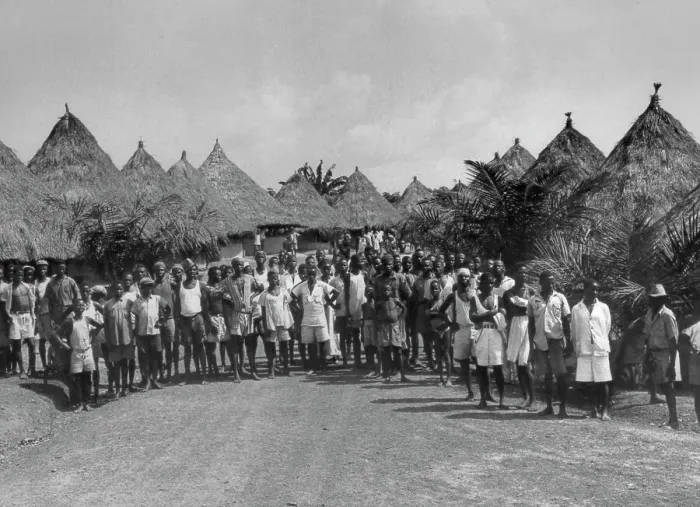 Framed Print : Liberian Village, 1943 Framed Print : Liberian Village, 1943