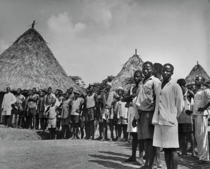 Framed Print : Liberian Villagers, 1943 Framed Print : Liberian Villagers, 1943