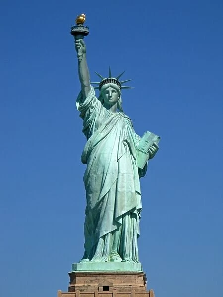 Liberty. Located on the island of Liberty Island