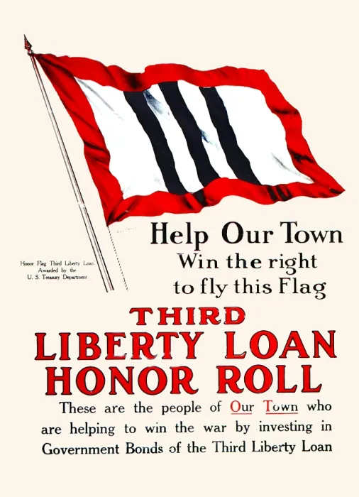 Framed Print : Third Liberty Loan Honor Roll Framed Print : Third Liberty Loan Honor Roll