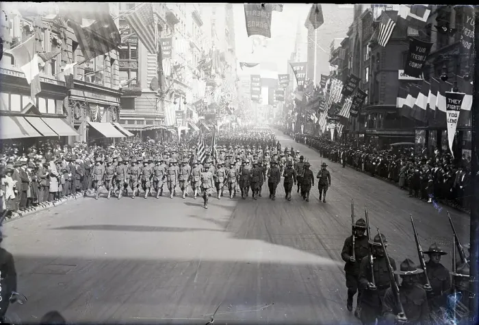Framed Print : Liberty Loan Parade On Fifth Avenue Framed Print : Liberty Loan Parade On Fifth Avenue