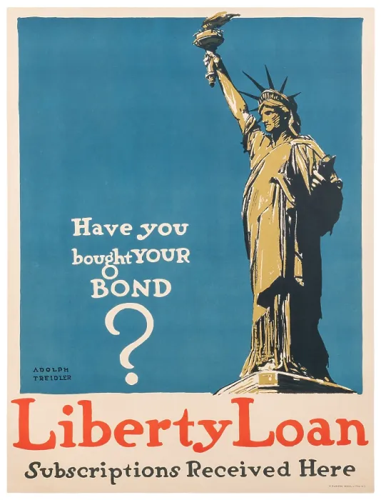 Framed Print : Liberty Loan WW1 Poster