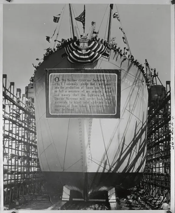Framed Print : Liberty Ship Launched 1943 Framed Print : Liberty Ship Launched 1943