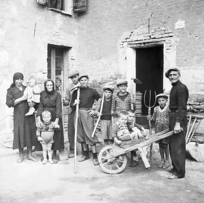 Framed Print : Libyan Family Posing Outside Their Home Framed Print : Libyan Family Posing Outside Their Home