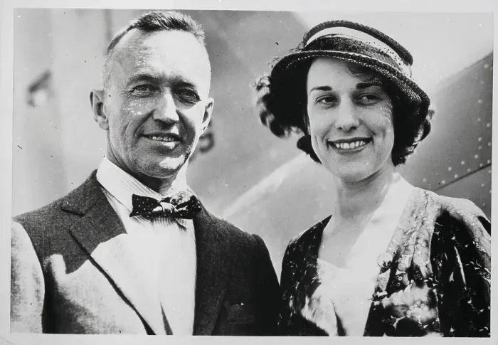 Framed Print : Licoln Ellsworth And Wife Headshoulders Framed Print : Licoln Ellsworth And Wife Headshoulders