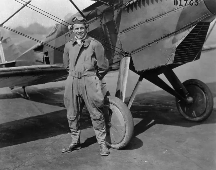 Framed Print : Lieutenant James (Jimmy) Doolittle Standing Before Plane Framed Print : Lieutenant James (Jimmy) Doolittle Standing Before Plane