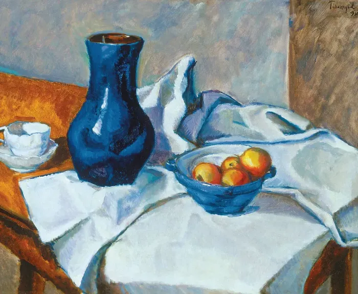 Framed Print : Still Life With Blue Vase Framed Print : Still Life With Blue Vase