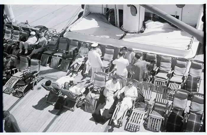 Framed Print : Life On Board An Oceanliner