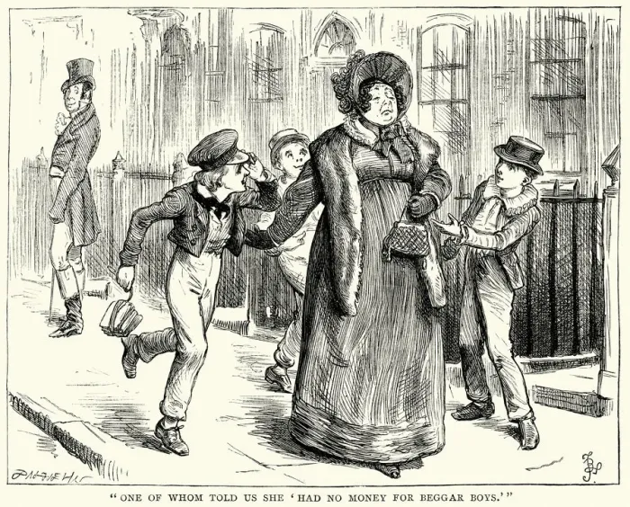 Framed Print : Life of Charles Dickens - Beggar boys