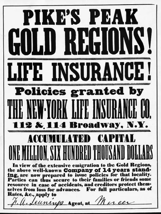 Framed Print : Life Insurance For Gold Prospecters Framed Print : Life Insurance For Gold Prospecters