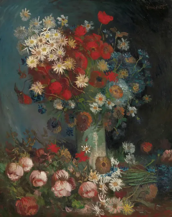 Framed Print : Still Life With Meadow Flowers And Roses