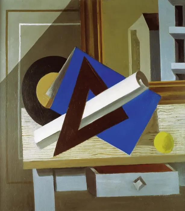 Framed Print : Still Life With Set Square Framed Print : Still Life With Set Square