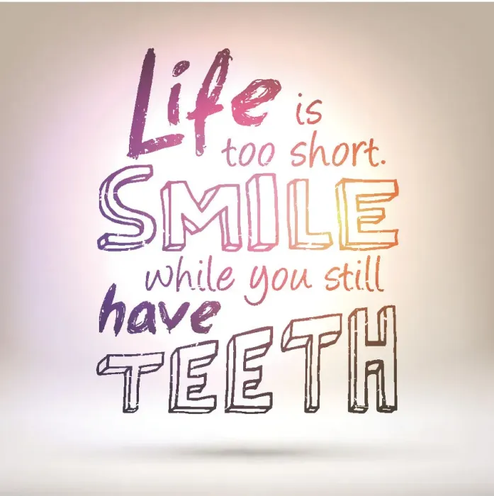 Framed Print : Life is too short smile while you still have teeth Framed Print : Life is too short smile while you still have teeth