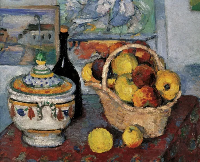 Framed Print : Still Life with Soup Tureen, by Paul Cézanne, 1877, 19th Century, oil on canvas Framed Print : Still Life with Soup Tureen, by Paul Cézanne, 1877, 19th Century, oil on canvas