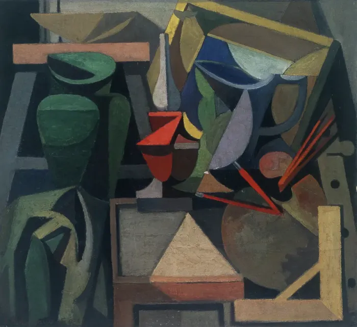 Framed Print : Still life with Square Ruler, by Marino Mazzacurati, 1934, 20th Century, oil on canvas Framed Print : Still life with Square Ruler, by Marino Mazzacurati, 1934, 20th Century, oil on canvas