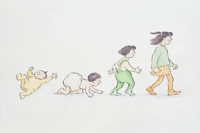 Framed Print : Four life stages of a human, from baby to teenager Framed Print : Four life stages of a human, from baby to teenager