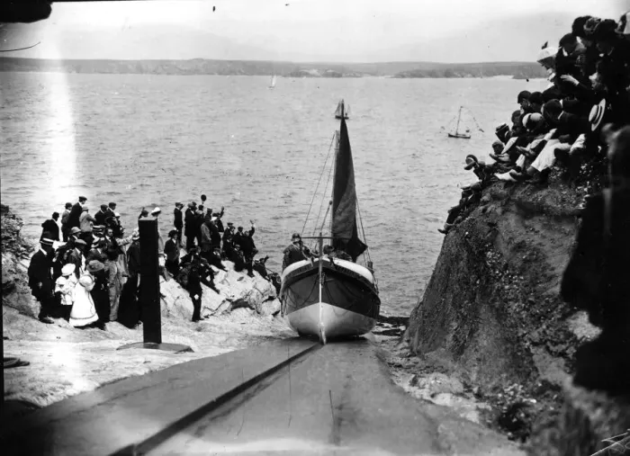 Framed Print : Lifeboat Launch Framed Print : Lifeboat Launch