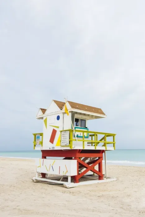 Framed Print : Lifeguard tower in South Beach, Miami, Florida, USA Framed Print : Lifeguard tower in South Beach, Miami, Florida, USA