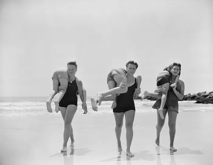 Framed Print : Lifeguards Performing Fireman's Carry Framed Print : Lifeguards Performing Fireman's Carry
