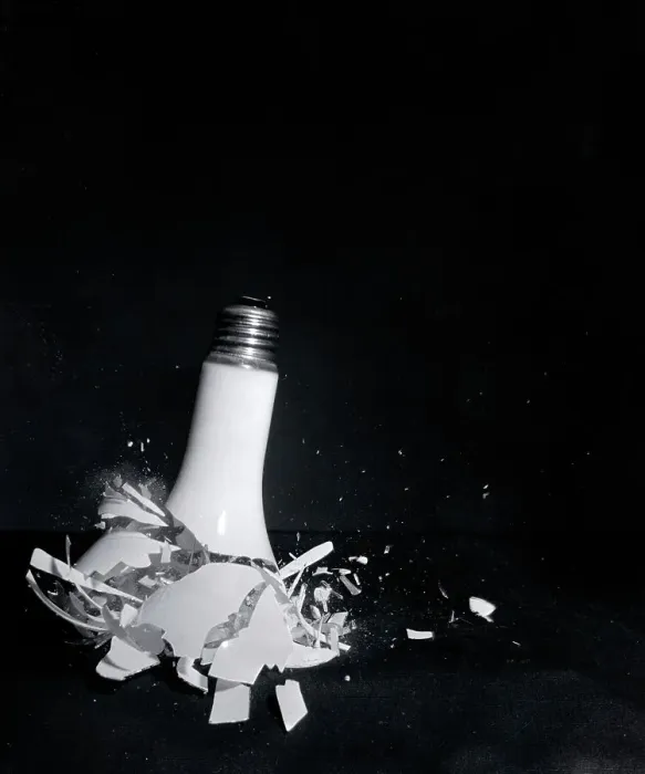 Framed Print : Light Bulb Shattering Framed Print : Light Bulb Shattering
