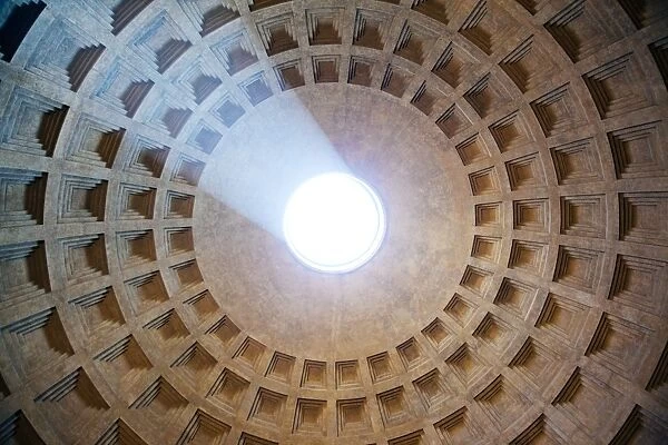 Light coming through the ceiling of Pantheon, Rome