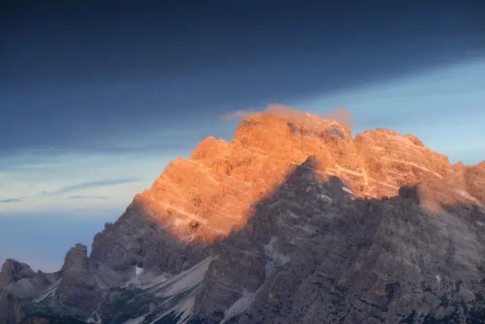 Framed Print : Last light of the day over Monte Cristallo, Dolomites
