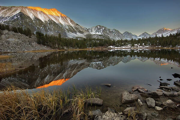 Last light at little lakes valley